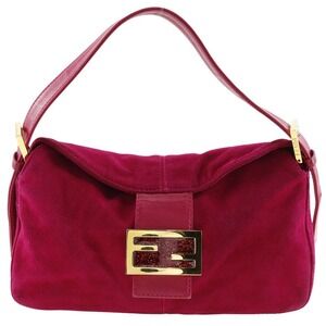 Fendi Mamma Bucket shoulder bag one suede red flap